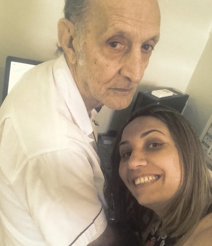 Oliveiros Monteiro ao lado de Janaína Sudário
